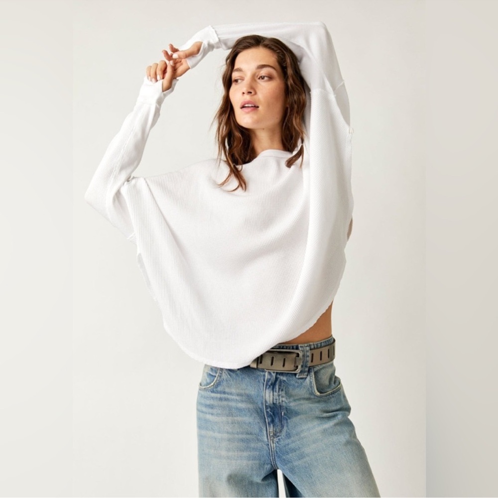 We the Free by Free People Microphone Drop Therman Pullover Top Women’s Large